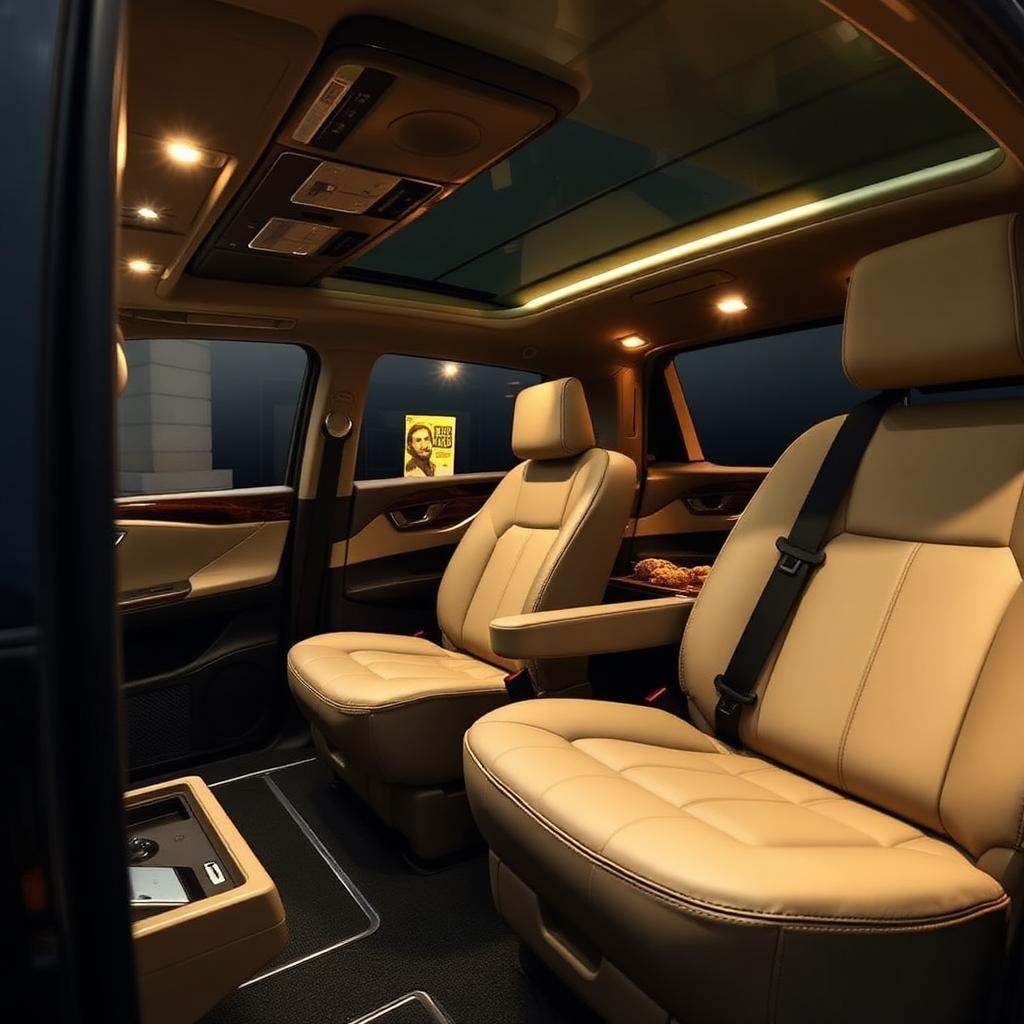 Interior of a Toyota Alphard showing premium pilot seats